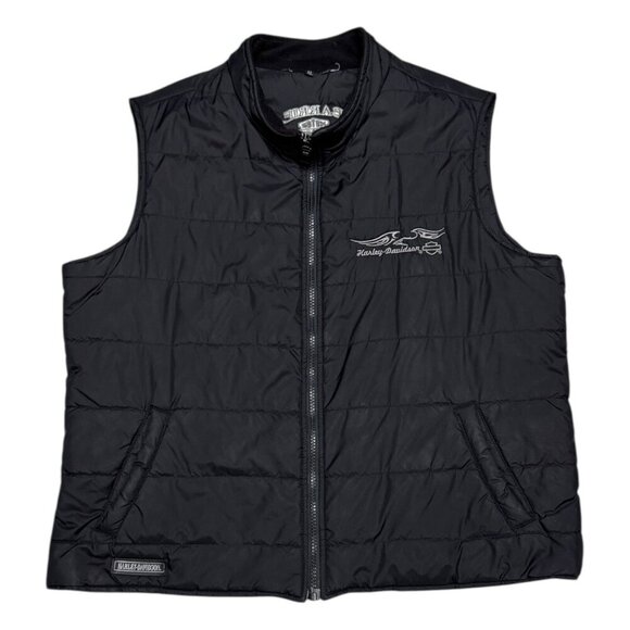 HARLEY DAVIDSON Lightweight Puffer Motorcycle Biker Vest Womens Large - Picture 1 of 5